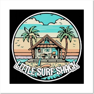 Surf Shack Vintage Retro Surfing Beach Posters and Art